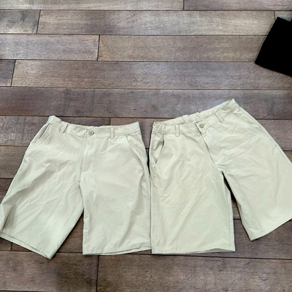 Boys Izod dri-fit khaki shorts
